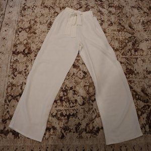 Zara tie front white loose dressy Pant